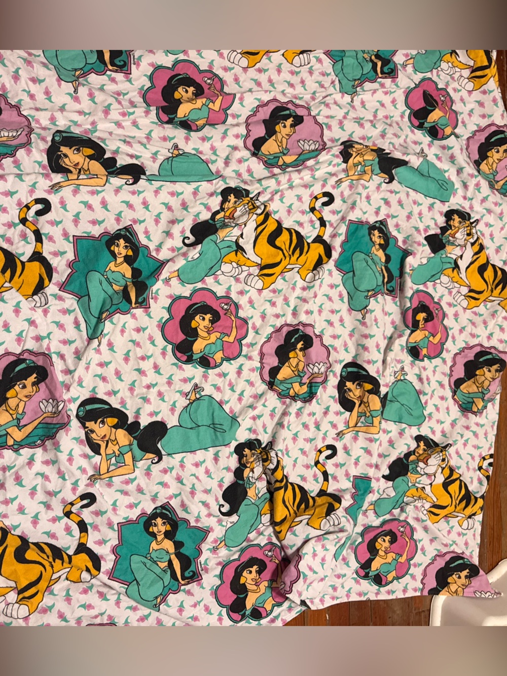 Vintage Top sheet Disney Twin jasmine Aladdin